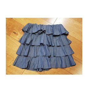 NEW JCREW CREWCUTS SZ 8 RUFFLES CHAMBRAY SKIRT